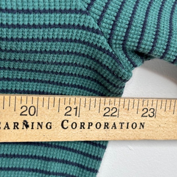 Energie Stripe Waffle Henley Alt ASO Bella Swan Twilightcore Long Sleeve Y2K XL - Picture 9 of 11